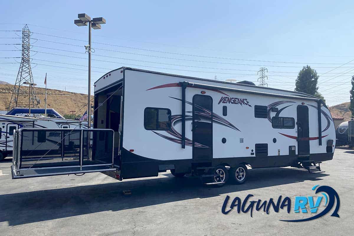 2015 Forest River Vengeance toy hauler for sale Laguna RV in Colton CA