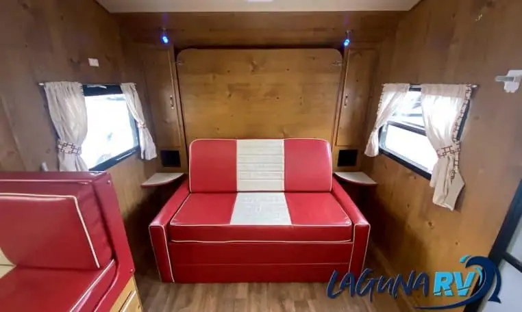 2018 Gulf Stream Vintage Cruiser 23BHS travel trailer for sale at Laguna RV in Colton CA with its Murphy bed in the closed position