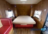 2018 Gulf Stream Vintage Cruiser 23BHS travel trailer for sale at Laguna RV in Colton CA with its Murphy bed in the open position