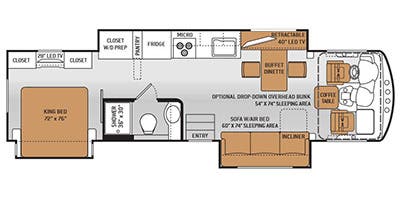 2015 Thor Motor Coach Challenger 35HT Class A RV Floorplan