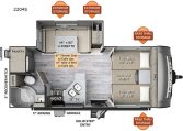 2022 Forest River Rockwood Mini Lite 2204S Travel Trailer RV Floorplan